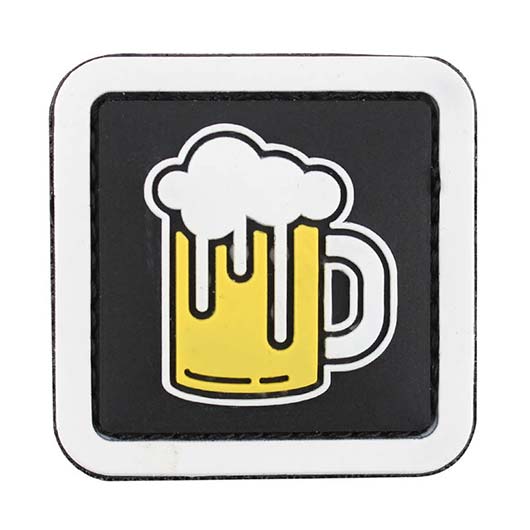 3D Rubber Patch mit Klettflche Bierkrug fullcolor