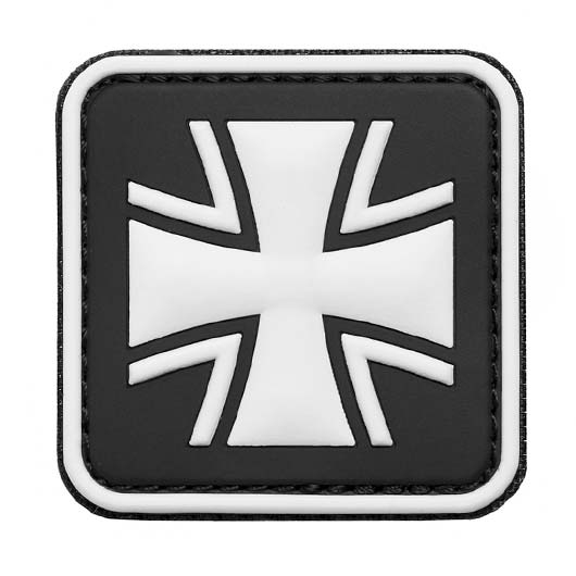 3D Rubber Patch mit Klettflche Eisernes Kreuz schwarz/wei