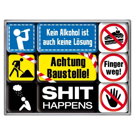 Magnet Set Achtung Baustelle 9-teilig Bild 1