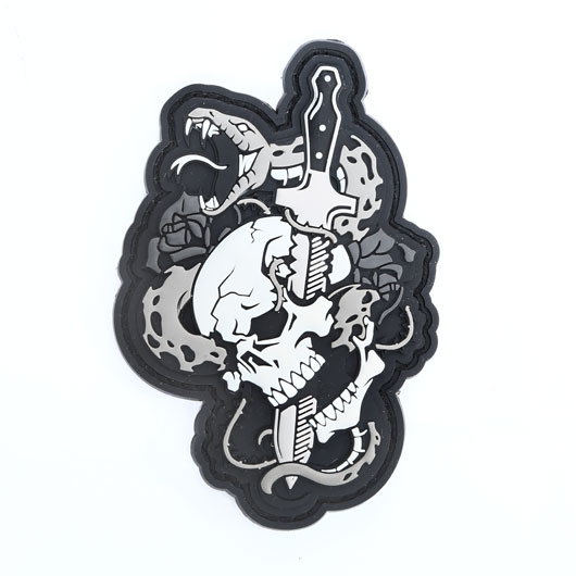 Mil-Spec Monkey 3D Rubber Patch mit Klettflche Skull Snake 1 urban