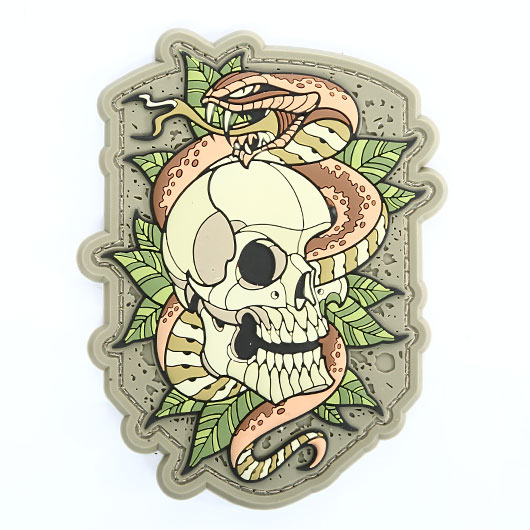 Mil-Spec Monkey 3D Rubber Patch mit Klettflche Skull Snake 2 multicam