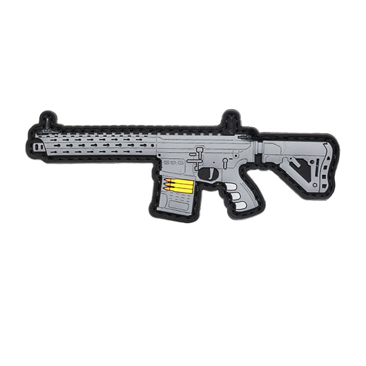 G&G 3D Rubber Patch mit Klettflchen TR16 MBR 308SR Airsoft Sturmgewehr grau