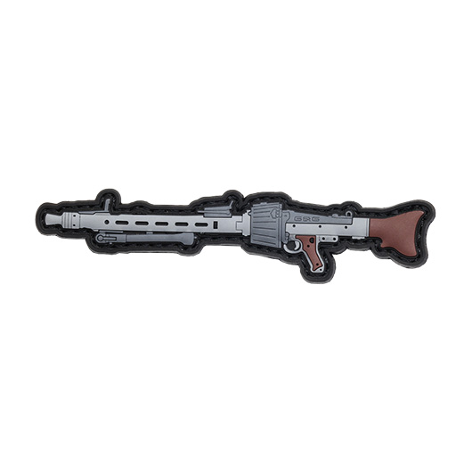 G&G 3D Rubber Patch mit Klettflche GMG42 / MG42 Airsoft Maschinengewehr grau