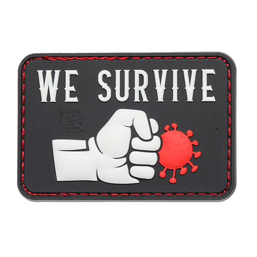 JTG 3D Rubber Patch mit Klettfläche We Survive Punch the Virus swat