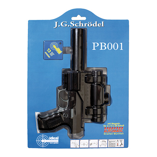 PB 001 Spielzeugpistole 26-Schuss inkl. Schalldmpfer und Zielfernrohr Bild 1