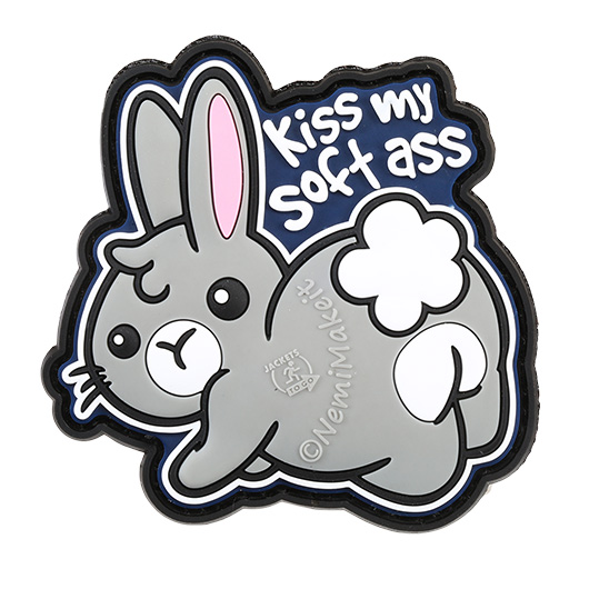 JTG 3D Rubber Patch mit Klettflche Kiss my Soft Ass fullcolor