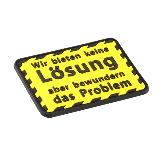 JTG 3D Rubber Patch mit Klettflche keine Lsung gelb/schwarz Bild 1