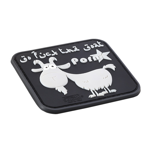 JTG 3D Rubber Patch mit Klettflche The GOAT schwarz/wei Bild 1