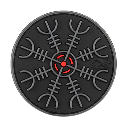 JTG 3D Rubber Patch mit Klettflche Helm of Awe blackops/rot