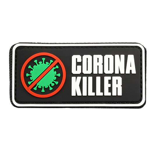 3D Rubber Patch mit Klettflche Corona Killer