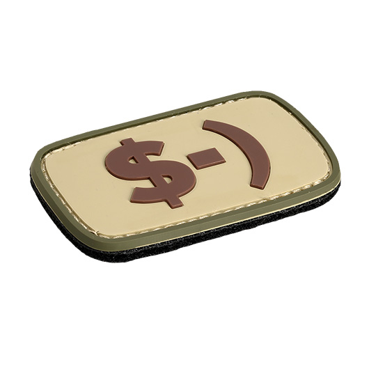 101 INC. 3D Rubber Patch mit Klettflche Emoticon $-) multicam Bild 1