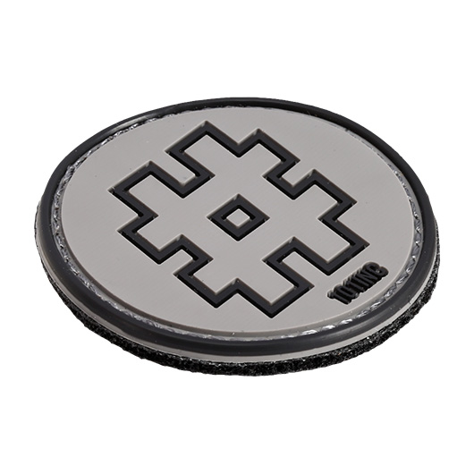 101 INC. 3D Rubber Patch mit Klettflche Hashtag grau/schwarz Bild 1