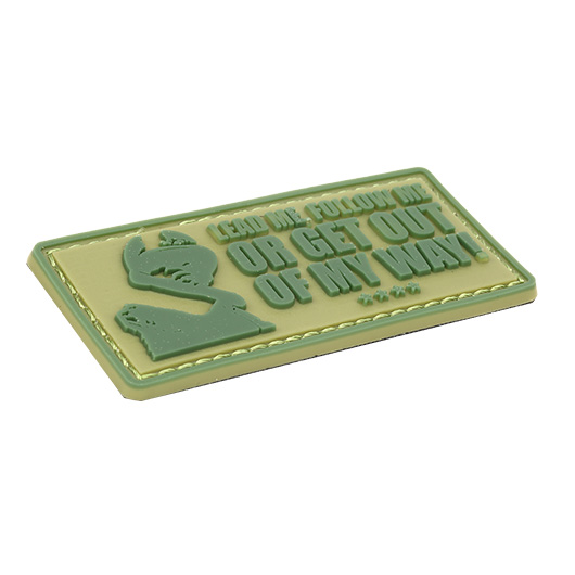 101 INC 3D Rubber Patch mit Klettflche Lead me, follow me oliv Bild 1