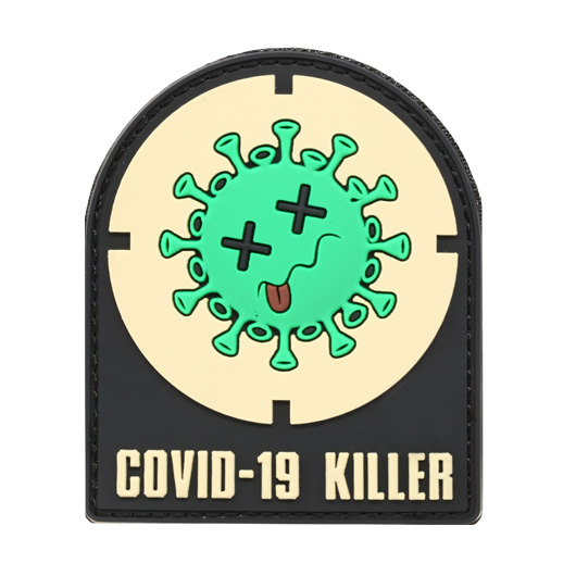 101 INC 3D Rubber Patch mit Klettflche Covid-19 Killer fullcolor
