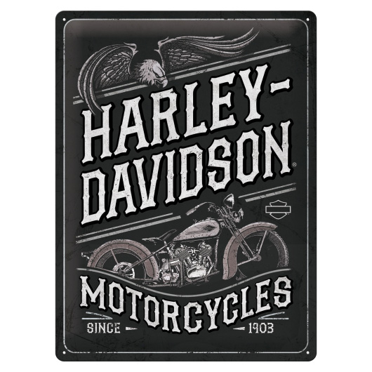 23124 Blechschild 30 x 40 Werbeschild Art Harley Davidson Brick Wall 