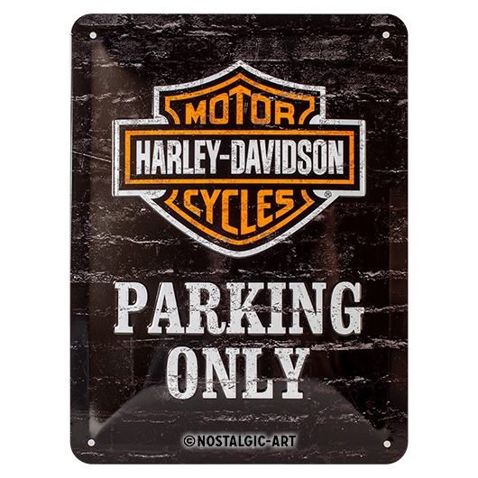 Blechschild Harley-Davidson Parking Only 15 x 20 cm