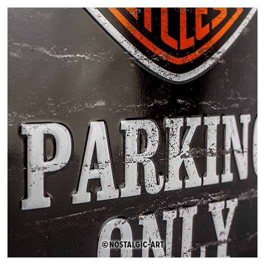 Blechschild Harley-Davidson Parking Only 15 x 20 cm Bild 1