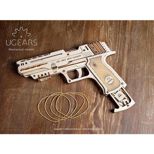 3D Holzpuzzle Wolf-01 Pistole 62 Teile schussfhig Bild 5