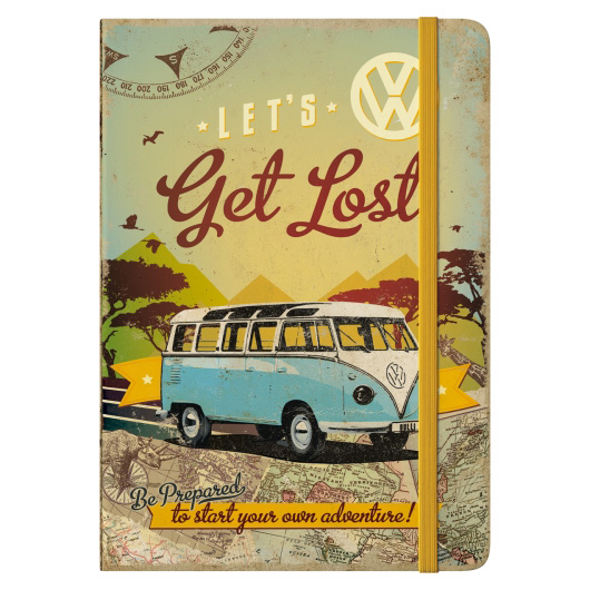 Notizbuch VW Bulli - Let`s Get Lost 15 x 21,5 cm