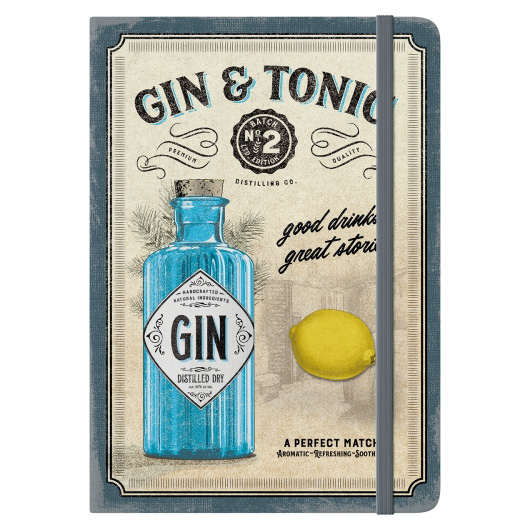 Notizbuch Gin & Tonic - Drinks & Stories 15 x 21,5 cm