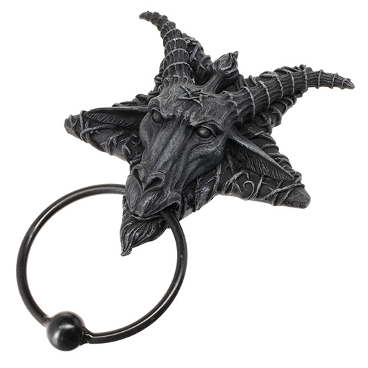 Trklopfer Baphomet mit Metallklopfer schwarz