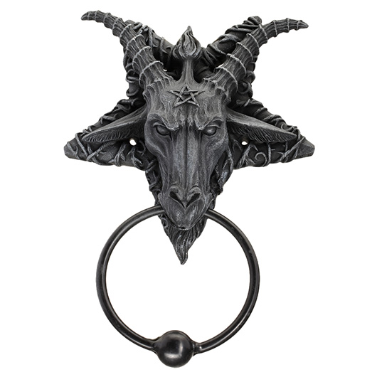 Trklopfer Baphomet mit Metallklopfer schwarz Bild 1