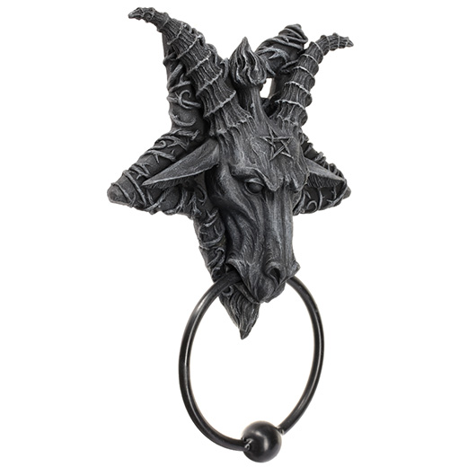 Trklopfer Baphomet mit Metallklopfer schwarz Bild 3