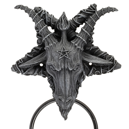 Trklopfer Baphomet mit Metallklopfer schwarz Bild 4