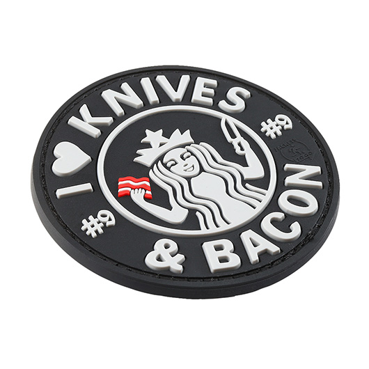 JTG 3D Rubber Patch mit Klettflche I Love Knives and Bacon swat Bild 1