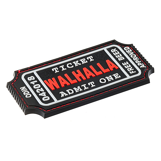 JTG 3D Rubber Patch mit Klettflche Walhalla Ticket fullcolor Bild 1