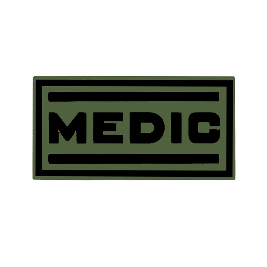 101 INC. 3D Rubber Patch mit Klettflche Medic oliv/schwarz