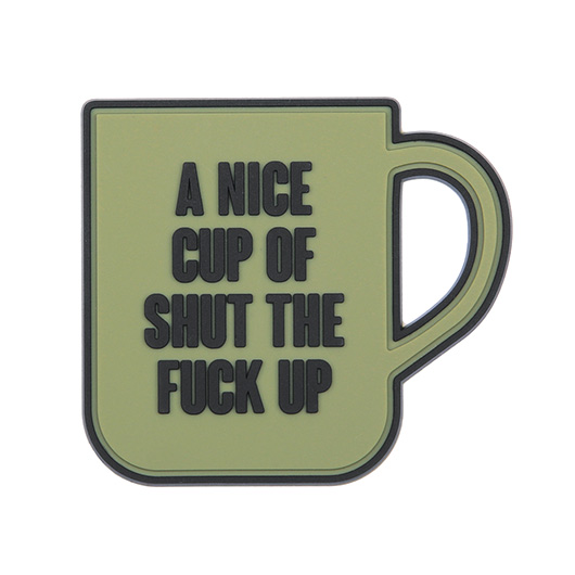 101 INC 3D Rubber Patch mit Klettflche A Nice Cup... oliv/schwarz