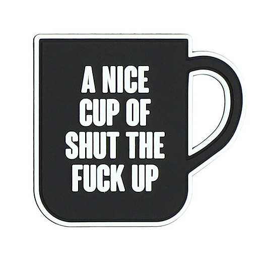 101 INC 3D Rubber Patch mit Klettflche A Nice Cup... schwarz/wei