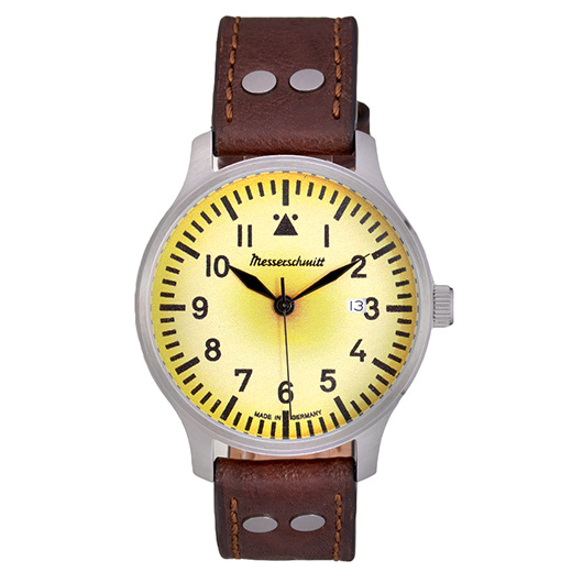 Messerschmitt Fliegeruhr ME-42 Vintage-1 mit Lederarmband