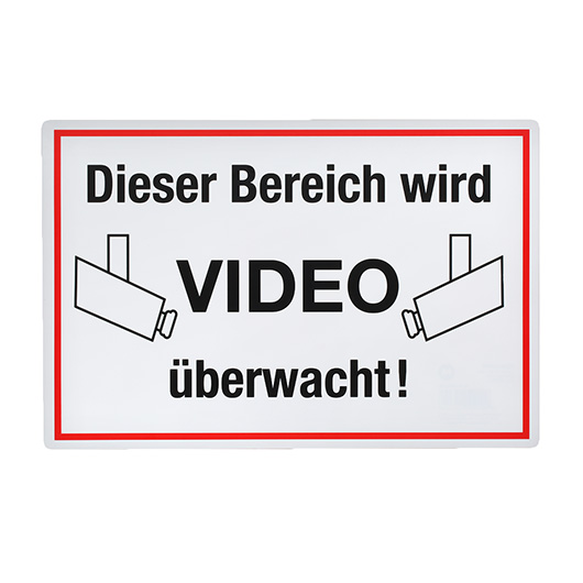 Warnschild - Dieser Bereich wird Video berwacht 30 x 20 cm