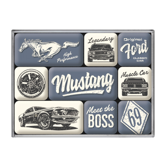 Magnet Set Mustang The Boss 9-teilig Bild 1