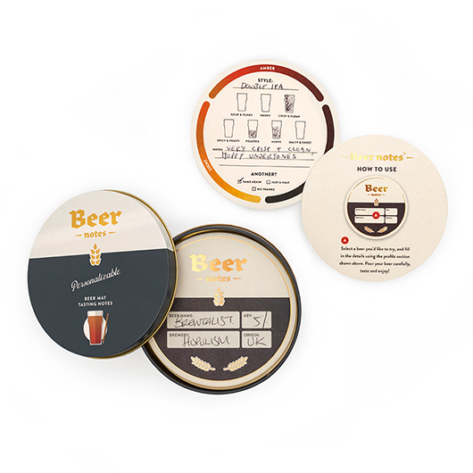 Bierdeckel Beer Notes 24 Stck fr Verkostungsnotizen Bild 1