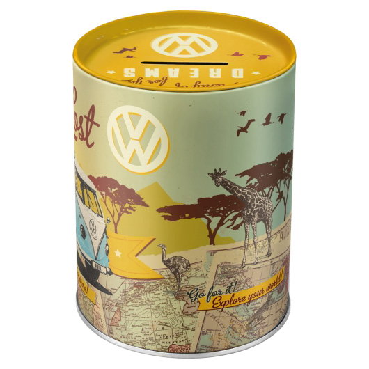 Blech-Spardose VW Bulli - Let`s Get Lost im Nostalgie Stil Bild 1