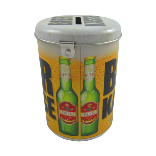 Spardose Bierkasse inkl. Vorhngeschloss und zwei Schlssel Bild 1