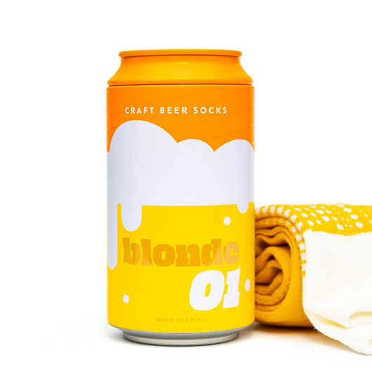 Craft Bier Socken Blonde in der Bierdose Gr. 41-45 Bild 1