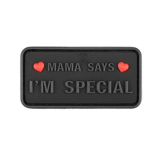 JTG 3D Rubber Patch mit Klettflche Mama says I'm special schwarz