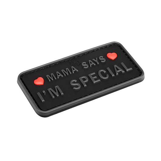 JTG 3D Rubber Patch mit Klettflche Mama says I'm special schwarz Bild 1