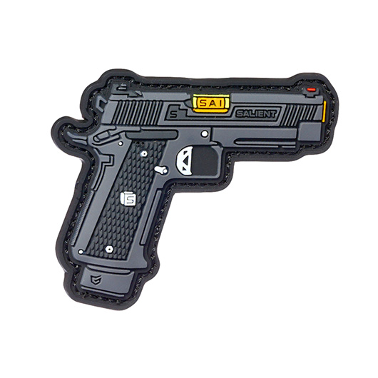3D Rubber Patch mit Klettflche Salient Arms SAI 2011 DS 4.3 Pistole grau/schwarz Bild 1