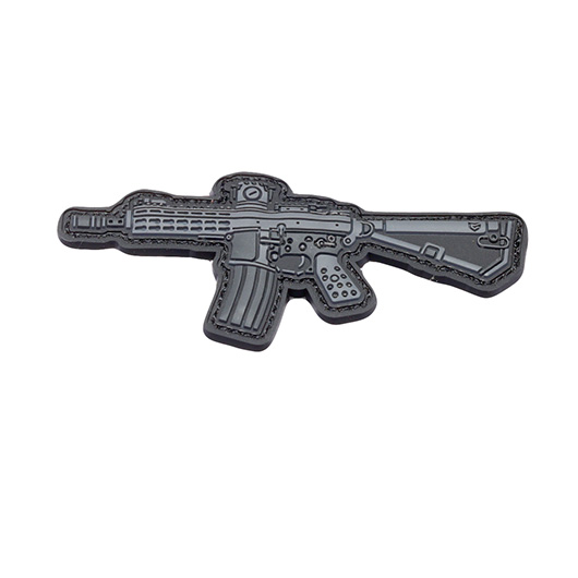 3D Rubber Patch mit Klettflche Knights Armament KAC PDW Compact Gewehr grau/schwarz Bild 1