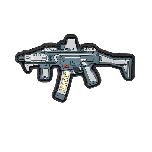 3D Rubber Patch mit Klettflche Scorpion Evo Sturmgewehr grau/schwarz