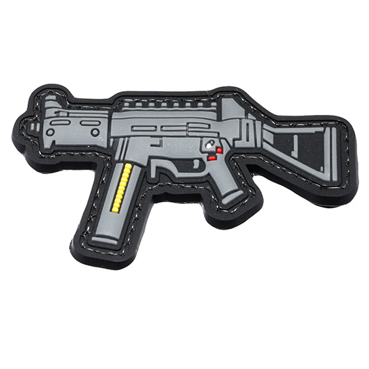 3D Rubber Patch mit Klettflche UMP 45 Maschinenpistole grau/schwarz Bild 1