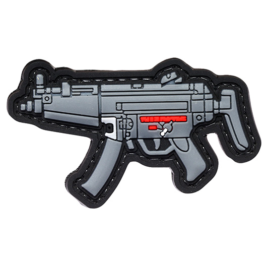 EMG 3D Rubber Patch MP5 A5 Maschinenpistole grau / schwarz