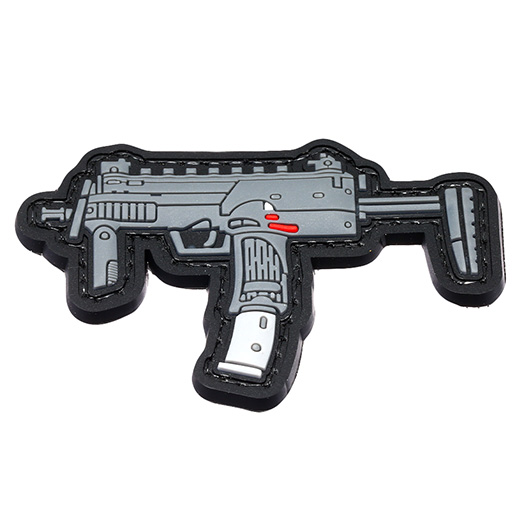 3D Rubber Patch mit Klettflche MP7 A1 Maschinenpistole grau/schwarz Bild 1
