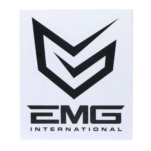 EMG International Logo Design Aufkleber 84 x 69 mm schwarz