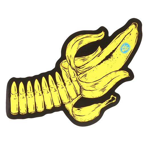 Black Rifle Division Banana Clip Custom Pre-Cut Aufkleber 200 x 117 mm gelb